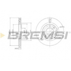 DBA870V BREMSI Тормозной диск