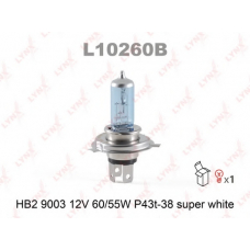L10260B LYNX L10260b 9003 12v 60/55w p43t-38 hb2 supe white лампа автомоб. lynx