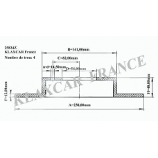 25834z KLAXCAR FRANCE Тормозной диск