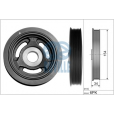 515916 RUVILLE Ременный шкив, коленчатый вал