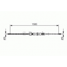 1 987 477 678 BOSCH Трос, стояночная тормозная система