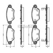 0 986 TB2 336 BOSCH Комплект тормозных колодок, дисковый тормоз