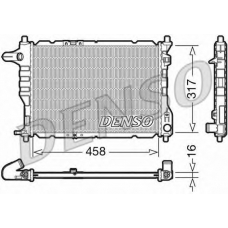 DRM08005 DENSO Радиатор, охлаждение двигателя