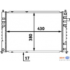 8MK 376 715-641 HELLA Радиатор, охлаждение двигателя