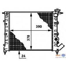 8MK 376 720-521 HELLA Радиатор, охлаждение двигателя