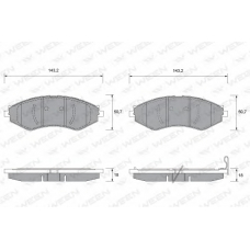 151-1110 WEEN Комплект тормозных колодок, дисковый тормоз