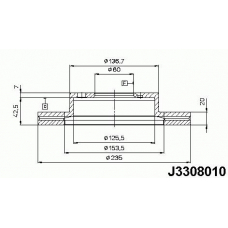 J3308010 NIPPARTS Тормозной диск