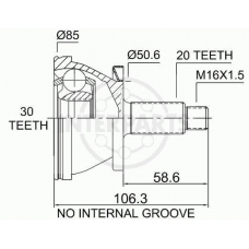 OJ-1689 InterParts Шарнирный комплект, приводной вал