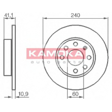 1032258 KAMOKA Тормозной диск