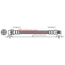 4114071 METZGER Тормозной шланг