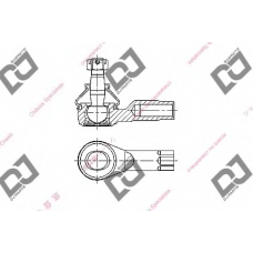 DE1378 DJ PARTS Наконечник поперечной рулевой тяги