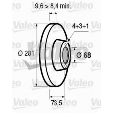 186256 VALEO Тормозной диск