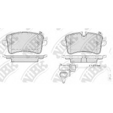 PN0478W NiBK Комплект тормозных колодок, дисковый тормоз
