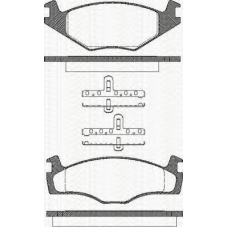 8110 10104 TRISCAN Комплект тормозных колодок, дисковый тормоз