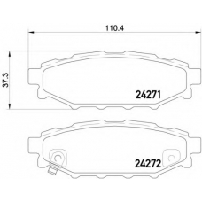 P 78 020 BREMBO Комплект тормозных колодок, дисковый тормоз