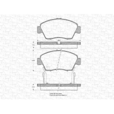363702160614 MAGNETI MARELLI Комплект тормозных колодок, дисковый тормоз