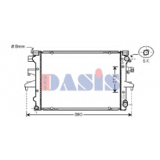 240000N AKS DASIS Радиатор, охлаждение двигателя
