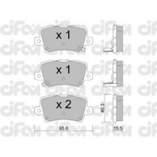 822-729-0 CIFAM Комплект тормозных колодок, дисковый тормоз