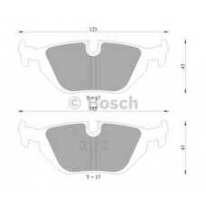 0 986 AB4 726 BOSCH Комплект тормозных колодок, дисковый тормоз