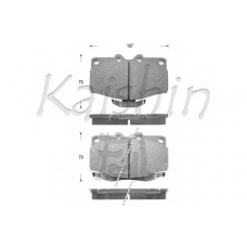 D2096 KAISHIN Комплект тормозных колодок, дисковый тормоз
