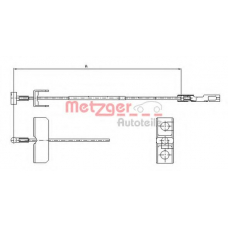 11.6802 METZGER Трос, стояночная тормозная система