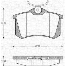 363702161079 MAGNETI MARELLI Комплект тормозных колодок, дисковый тормоз