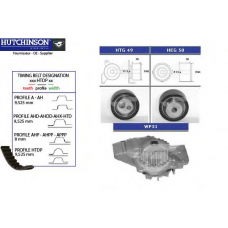 KH 72WP31 HUTCHINSON Водяной насос + комплект зубчатого ремня