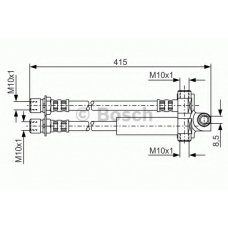 1 987 476 615 BOSCH Тормозной шланг