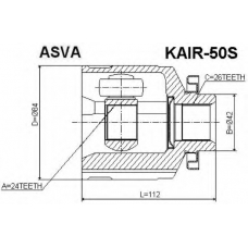 KAIR-50S ASVA Шарнирный комплект, приводной вал