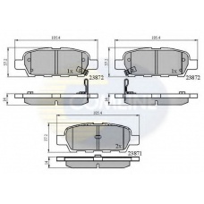 CBP3912 COMLINE Комплект тормозных колодок, дисковый тормоз