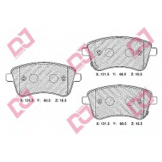 BP2407 DJ PARTS Комплект тормозных колодок, дисковый тормоз