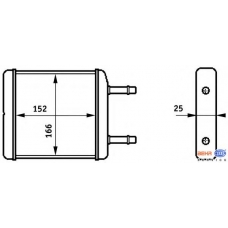 8FH 351 313-181 HELLA Теплообменник, отопление салона