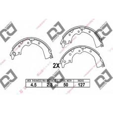 BS1054 DJ PARTS Комплект тормозных колодок