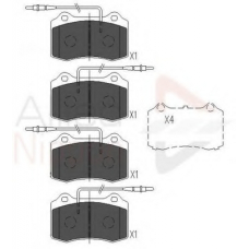 ADB11227 COMLINE Комплект тормозных колодок, дисковый тормоз