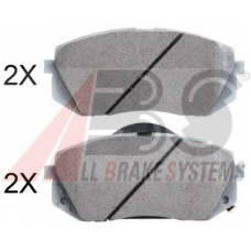 37876 ABS Комплект тормозных колодок, дисковый тормоз