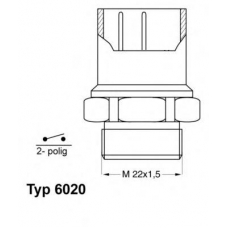 6020.95D WAHLER Термовыключатель, вентилятор радиатора; термовыклю