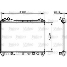 735580 VALEO Радиатор, охлаждение двигателя