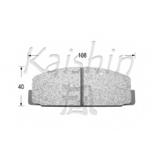 D3027 KAISHIN Комплект тормозных колодок, дисковый тормоз