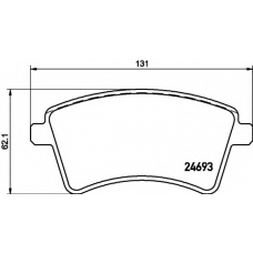 8DB 355 013-961 HELLA Комплект тормозных колодок, дисковый тормоз