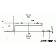 J3313010 NIPPARTS Тормозной диск