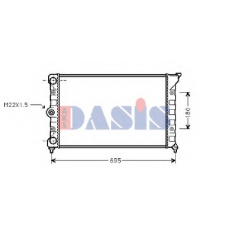 041000N AKS DASIS Радиатор, охлаждение двигателя