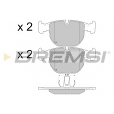 BP2774 BREMSI Комплект тормозных колодок, дисковый тормоз