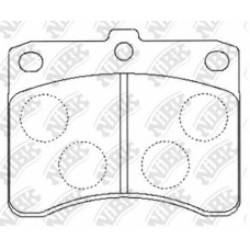 PN6114 NiBK Комплект тормозных колодок, дисковый тормоз