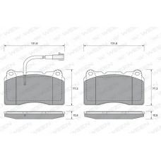 151-1706 WEEN Комплект тормозных колодок, дисковый тормоз