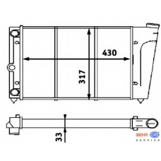 8MK 376 715-151 HELLA Радиатор, охлаждение двигателя