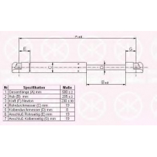 35172800 KLOKKERHOLM Газовая пружина, капот