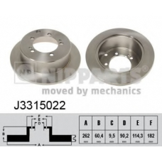 J3315022 NIPPARTS Тормозной диск