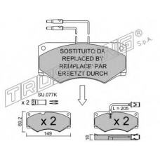 016.5 TRUSTING Комплект тормозных колодок, дисковый тормоз
