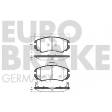 5502223425 EUROBRAKE Комплект тормозных колодок, дисковый тормоз