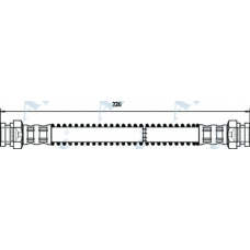 HOS3443 APEC Тормозной шланг